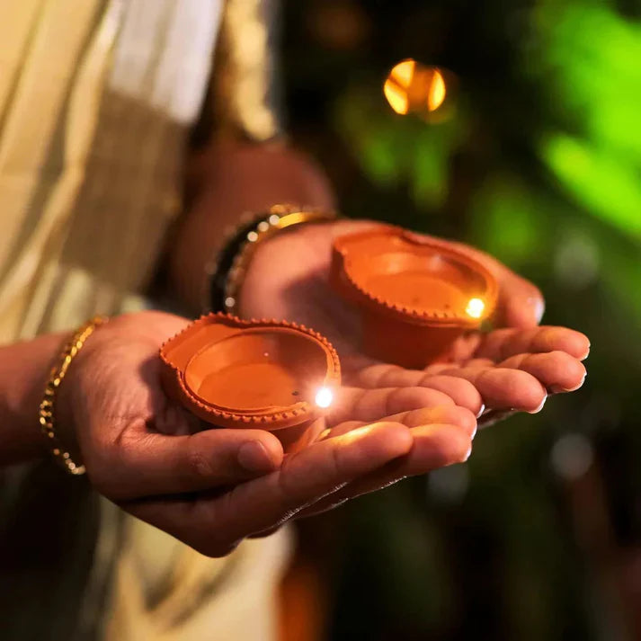 LED Water Sensor Diyas with Ambient Lights