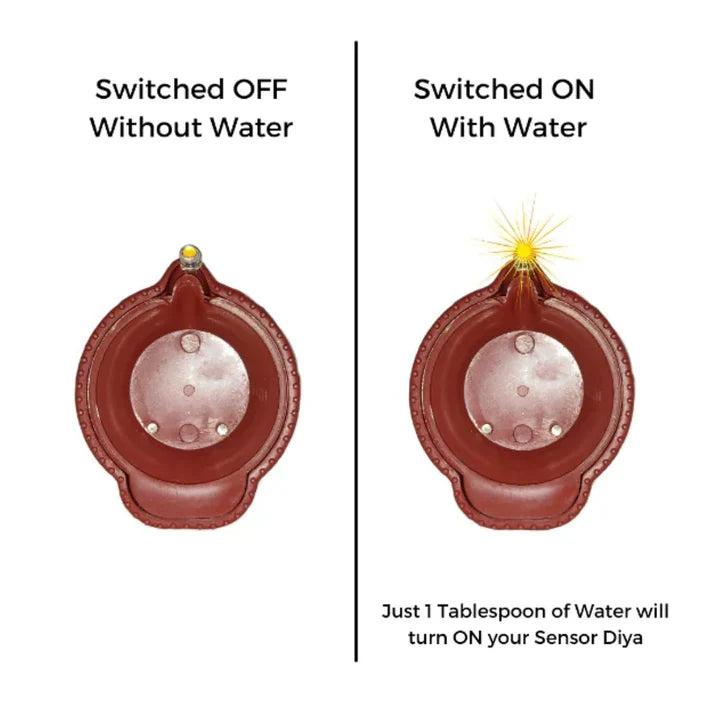 LED Water Sensor Diyas with Ambient Lights